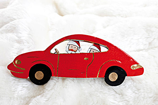 红色,汽车,圣诞装饰,毛皮,毯子