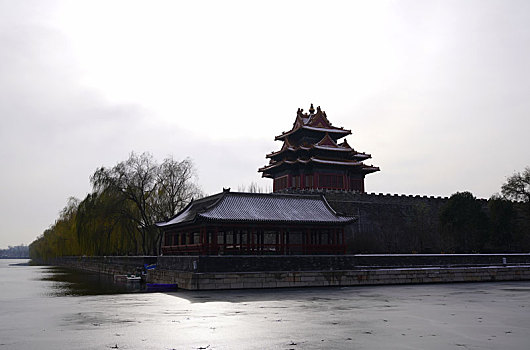 北京天安门故宫雪景