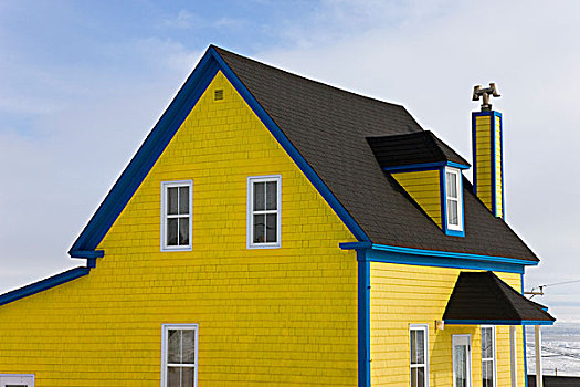 彩色,房子,魁北克,加拿大