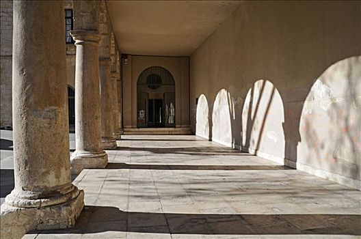 入口,拱廊,考古博物馆,阿利坎特,西班牙