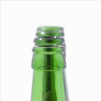 绿色,啤酒瓶,颈部,排列