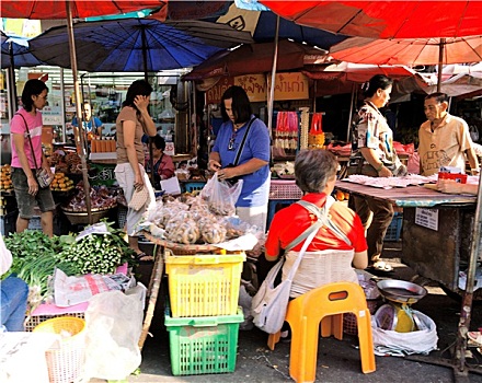 市场,清迈,泰国