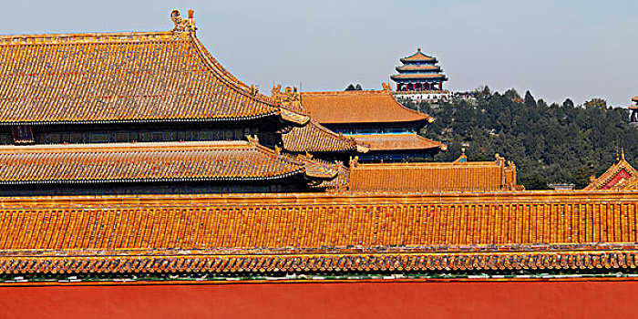 屋顶,故宫,北京,中国