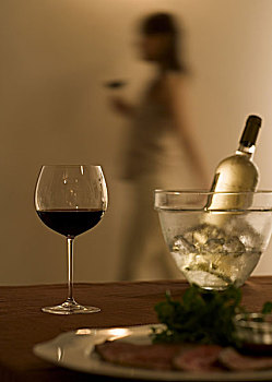 桌子,葡萄酒