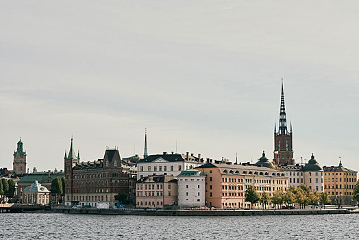 斯德哥尔摩,天际线,教堂,尖顶,瑞典