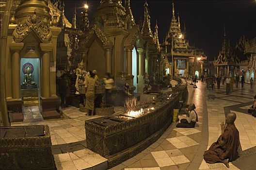 大金寺,塔,仰光,缅甸