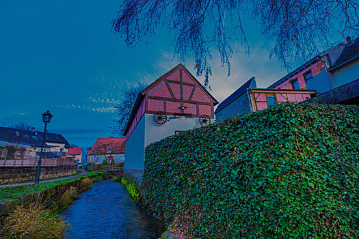 德国巴伐利亚小镇木结构建筑群中世纪
