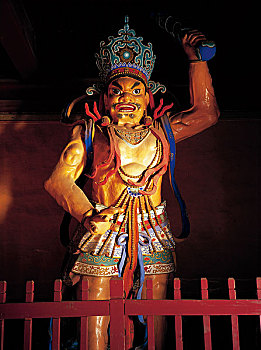 河北承德避署山庄普佑寺内的藏传佛教造像马哈嘎拉像