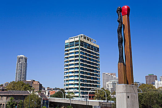 澳大利亚,新南威尔士,悉尼,中央商务区,公园,雕塑