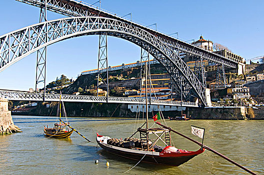 玛丽亚,桥,上方,河,波尔图,葡萄牙,欧洲