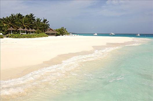 沙滩,泻湖,胜地,马尔代夫,印度洋