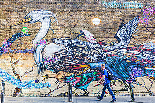 英格兰,伦敦,砖,道路,街头艺术