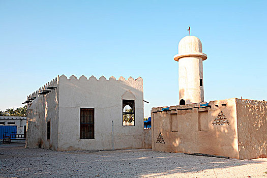 房子,传统,海湾,阿拉伯,乡村,油,卡塔尔