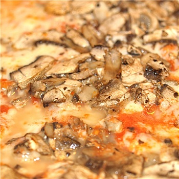 蘑菇,比萨饼