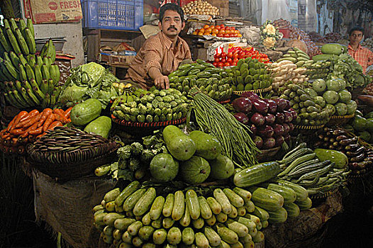 蔬菜,店,孟加拉,八月,2006年
