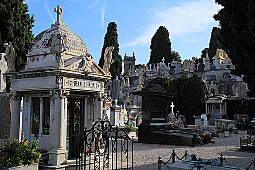 墓地,美好,滨海阿尔卑斯省,法国南部,法国,欧洲