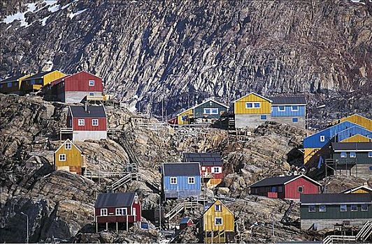 城镇景色,格陵兰,北极