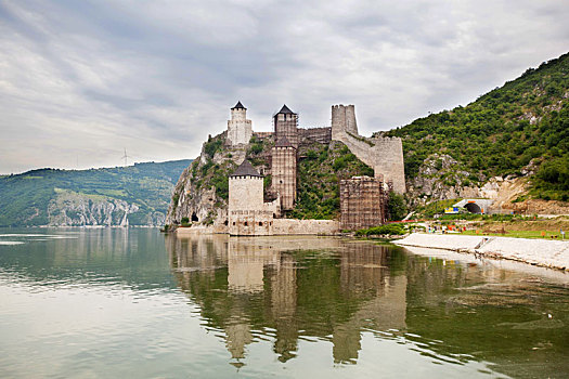 要塞,中世纪,牢固,城镇,塞尔维亚,欧洲