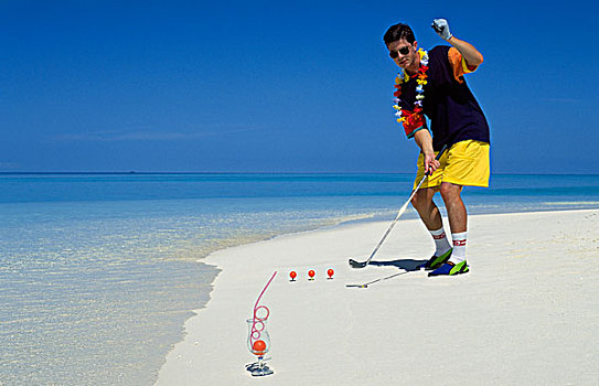 实践,高尔夫,热带海岛,马尔代夫,印度洋