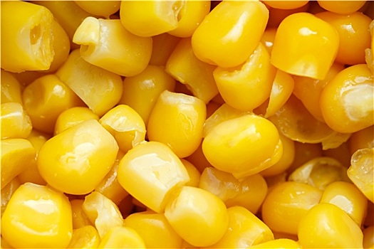 特写,黄色,甜玉米