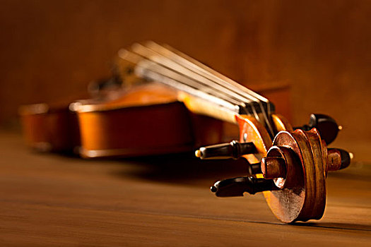 经典,音乐,小提琴,旧式,木质背景