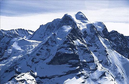 山峰,雪,冬天,少女峰,伯恩高地,瑞士,欧洲
