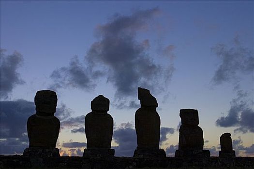 阿胡塔哈伊,复活节岛石像,拉帕努伊,复活节岛,智利