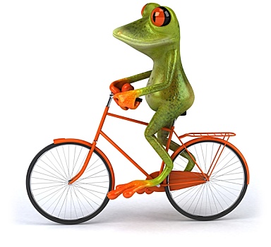 青蛙,自行车