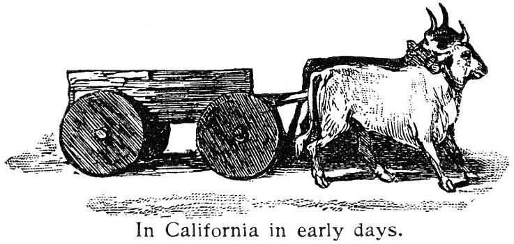 牛,手推车,早,白天,加利福尼亚,美国,插画,古典,公文包,原始,世界,铁路