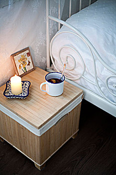 茶杯,蜡烛,卧室