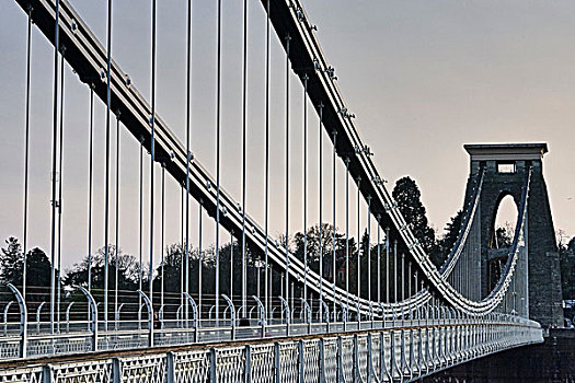 克利夫顿,吊桥,上方,艾芬河,布里斯托尔,英国