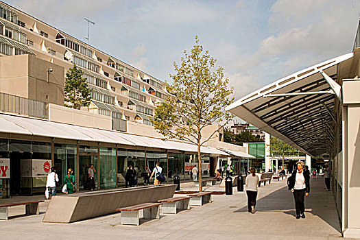 不伦瑞克,中心,卡姆登,伦敦,2006年,商店,住房