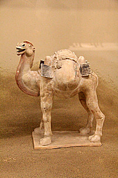 彩绘陶载物骆驼