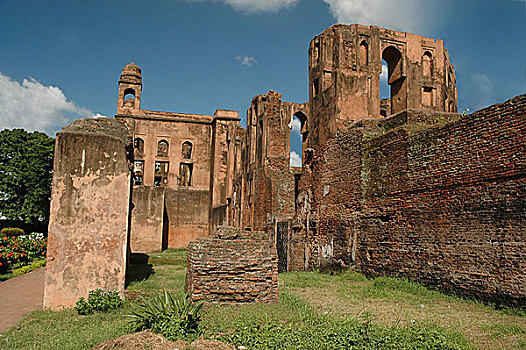 堡垒,欠缺,宫殿,要塞,达卡,建造,迟,16世纪,孟加拉,六月,2006年