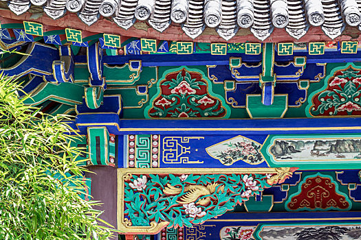 古建筑彩绘,济南市趵突泉公园古建筑