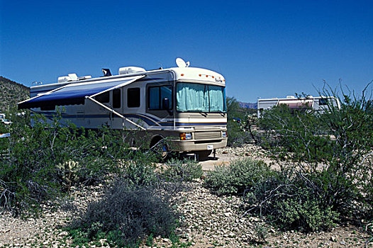 房车,风景,管风琴仙人掌国家保护区,亚利桑那,美国