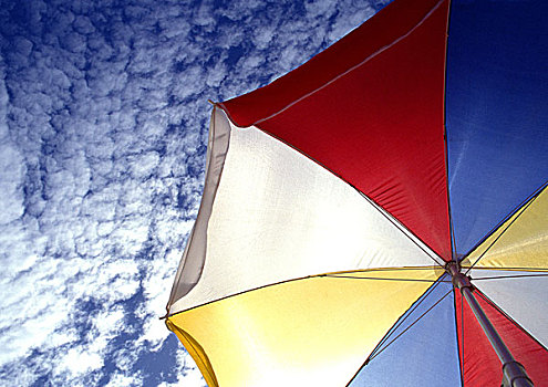沙滩伞,天空,仰视