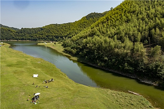 浙江省湖州市赋石水库小杭坑露营地