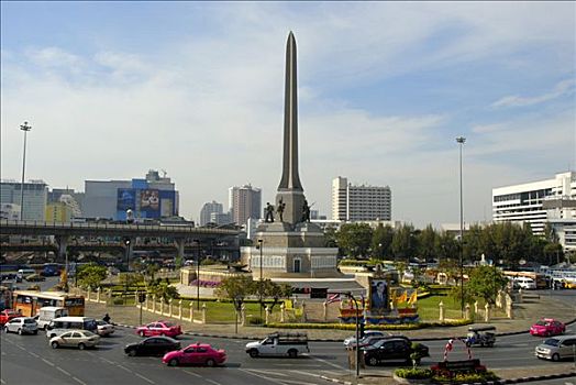 交通,胜利,纪念建筑,曼谷,泰国,东南亚