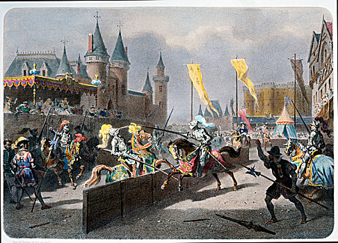 亨利二世,受伤,锦标赛,巴黎,法国,手绘,雕刻,六月