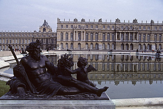 法国,靠近,巴黎,凡尔赛宫,宫殿,喷泉