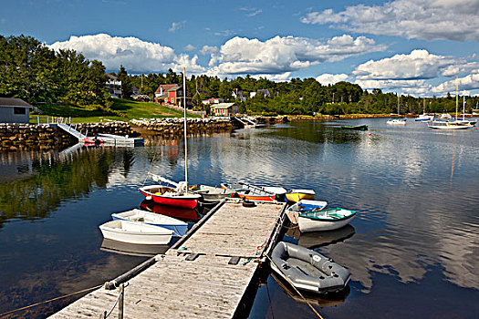 小船,捆绑,码头,新斯科舍省,加拿大