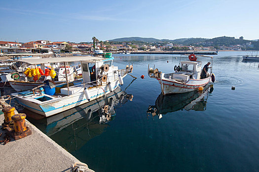 渔船,港口,希腊