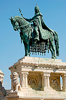 匈牙利,圣史蒂芬,第一,基督教,国王,雕塑,棱堡,布达佩斯
