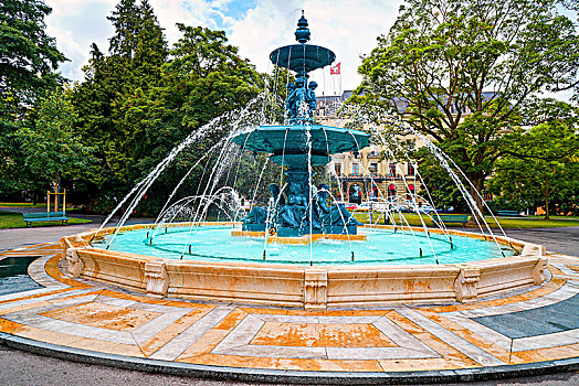 英式花园,喷泉,日内瓦,瑞士