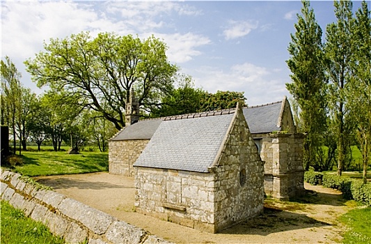 小教堂,靠近,布列塔尼半岛,法国