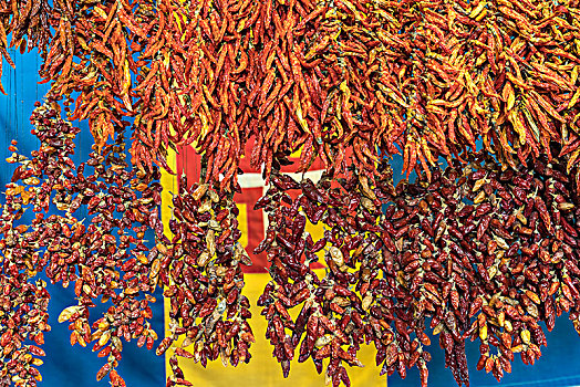 干燥,辣椒,旗帜,马德拉岛,背景,市场,农民,丰沙尔,区域,葡萄牙