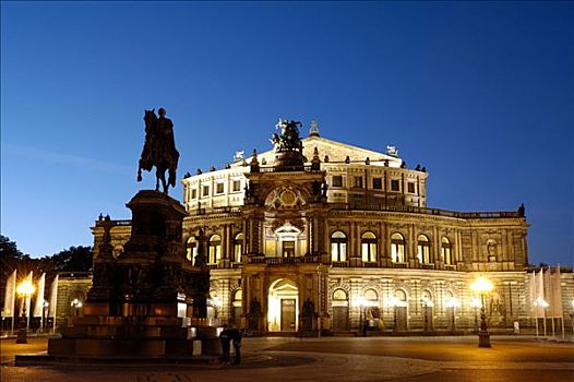 剧院,广场,森帕歌剧院,纪念建筑,德累斯顿,萨克森,德国