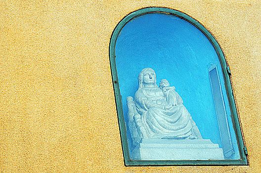 圣母玛利亚,耶稣,壁龛,巴塞罗那,加泰罗尼亚,西班牙