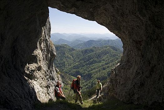 洞穴,山,国家公园,上奥地利州,欧洲